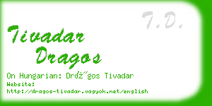 tivadar dragos business card